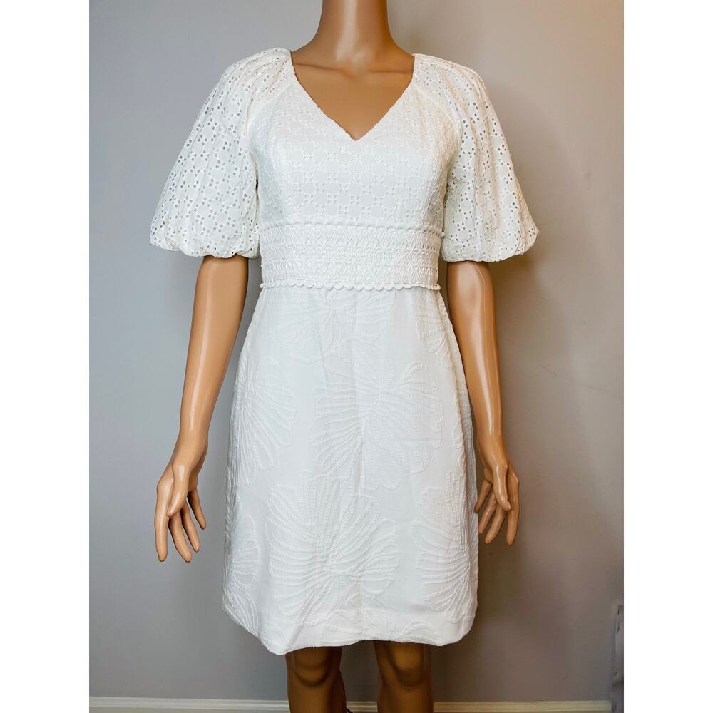 Lilly Pulitzer Jazlyn Dress size 0 Resort White Eyelet Jacquard - Picture 2 of 8